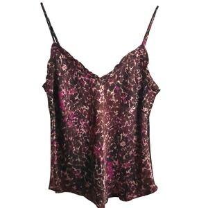 Wilfred Aritzia Cupro Cami Tank Top Women's Small Abstract Print Spaghetti Strap